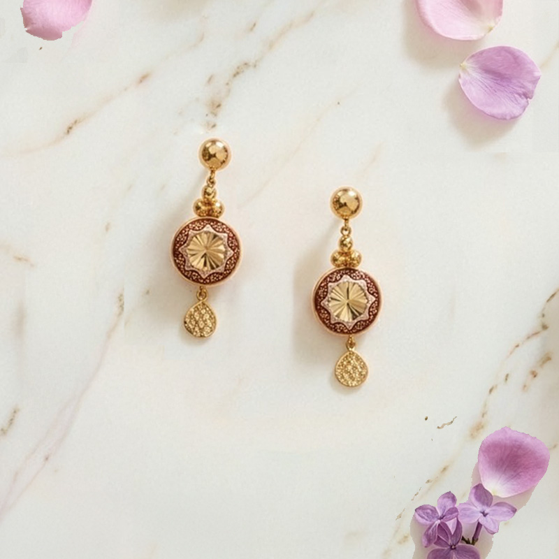 Auspicious Gold Enamel Necklace Set